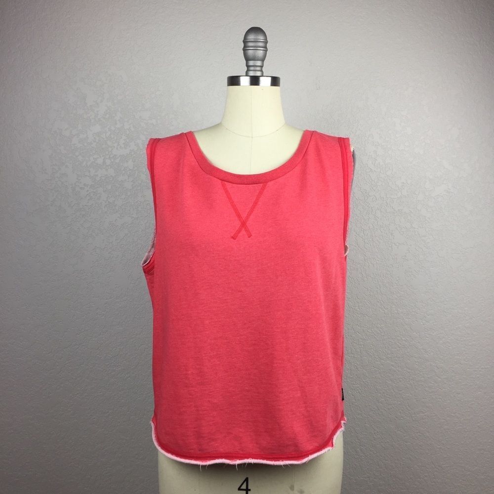 •WESC• Coral Cropped Sweatshirt Tank